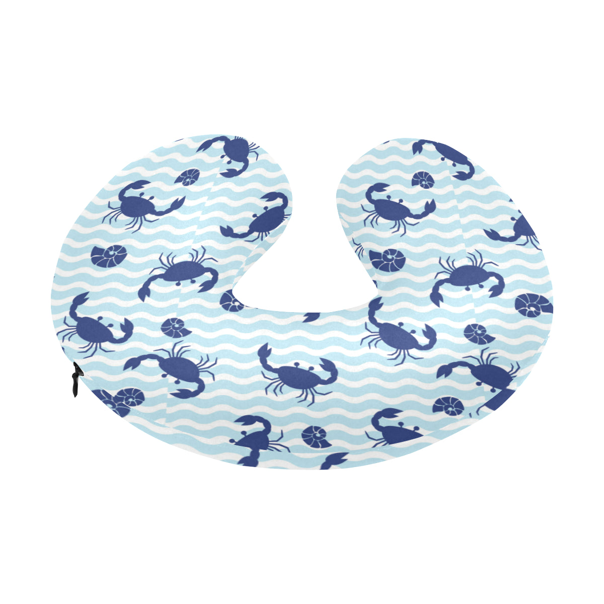 Crab Pattern Print Design 04 U-Shaped Travel Neck Pillow