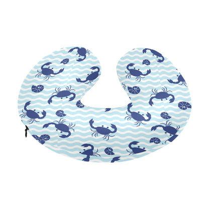 Crab Pattern Print Design 04 U-Shaped Travel Neck Pillow