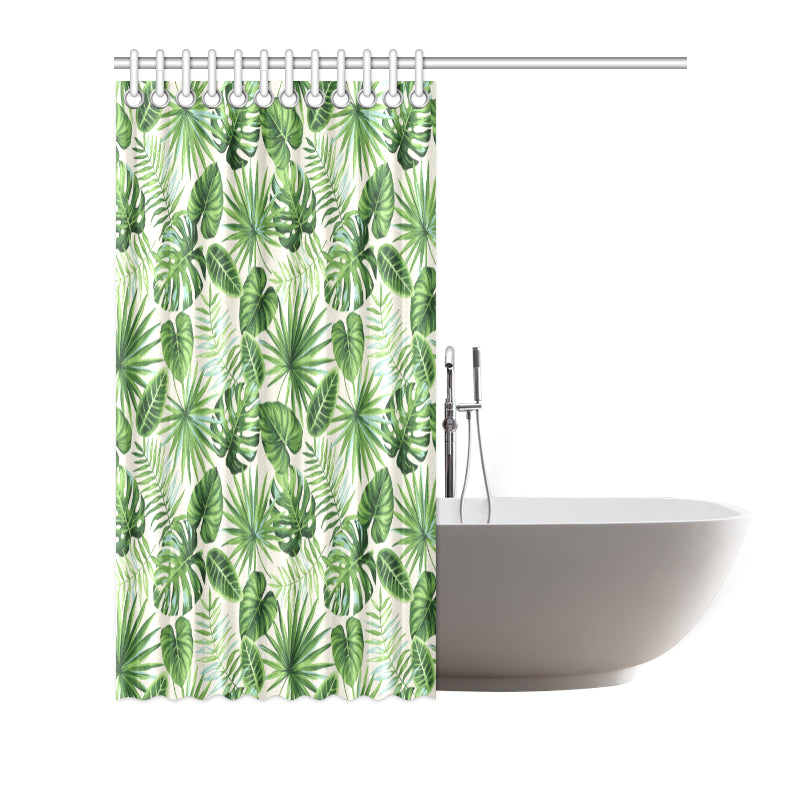 Palm Leaf Pattern Print Design A01 Shower Curtain
