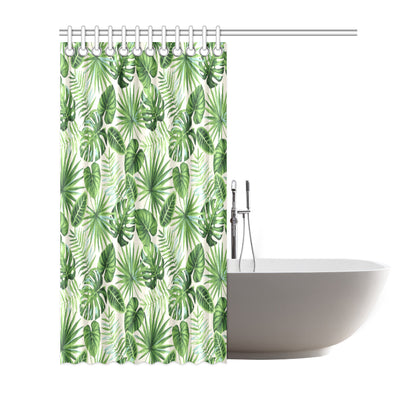 Palm Leaf Pattern Print Design A01 Shower Curtain