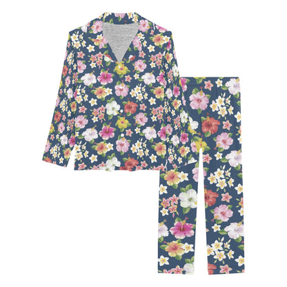 Hibiscus Sweet Print Design LKS304 Women's Long Pajama Set