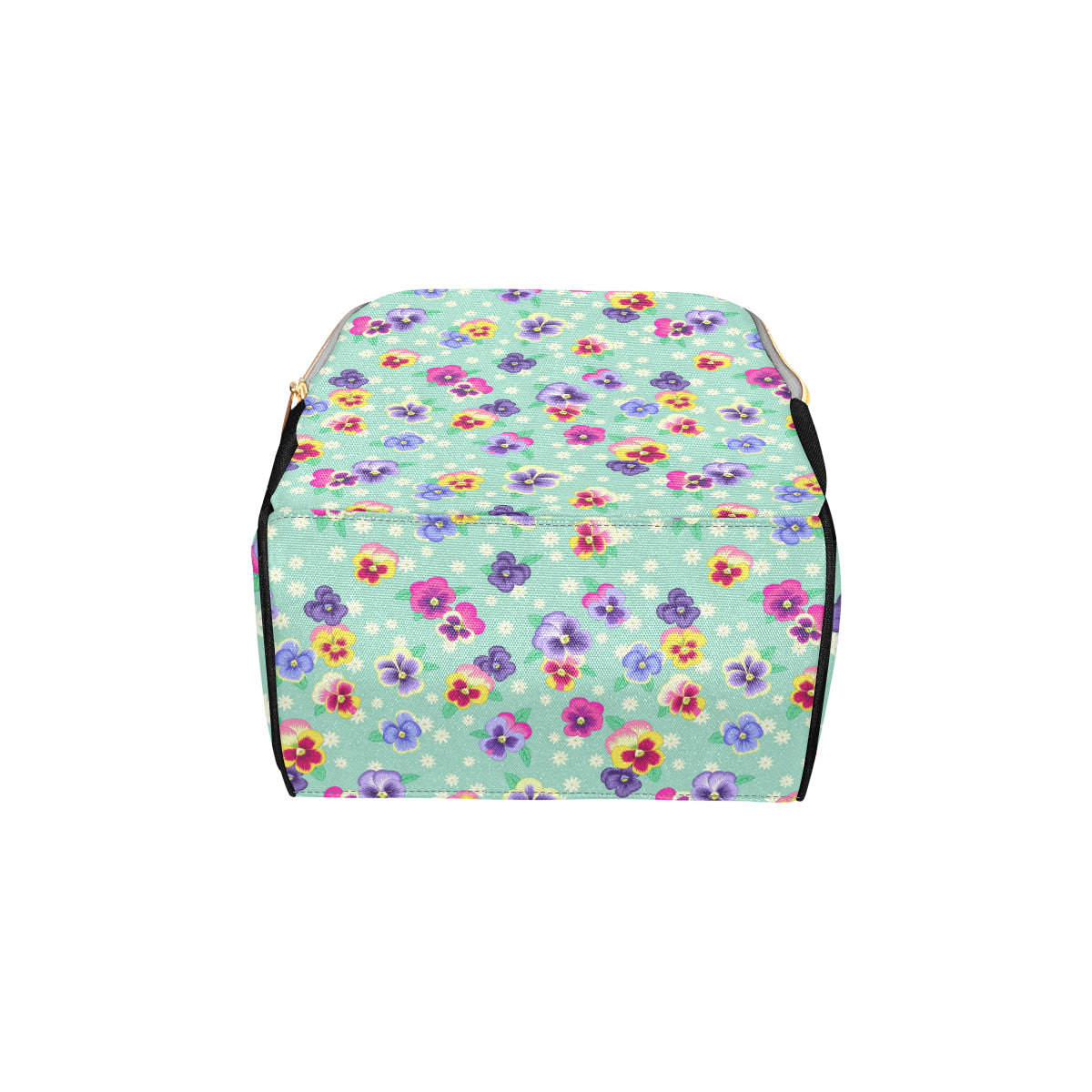 Pansy Pattern Print Design PS08 Diaper Bag Backpack