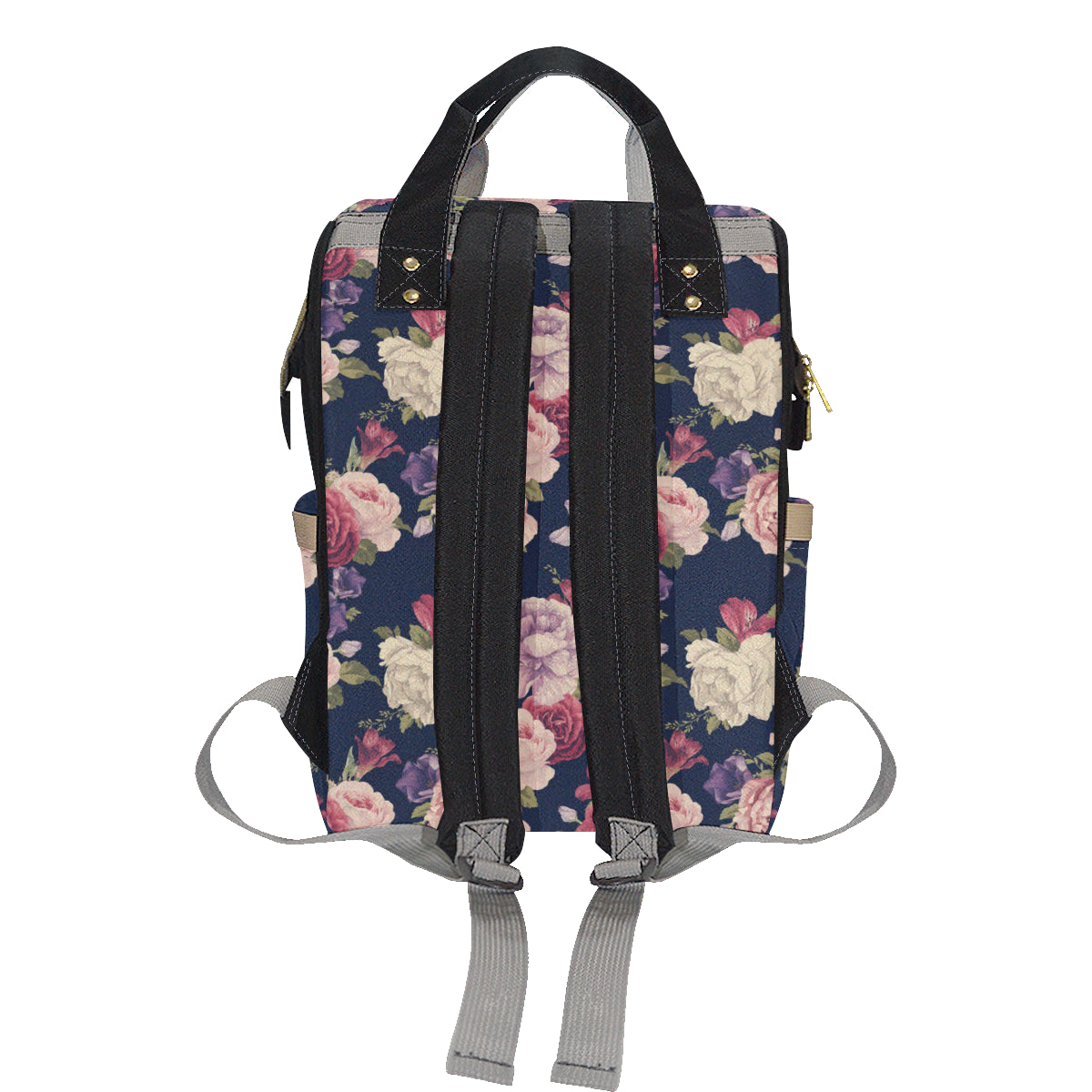 Peony Pattern Print Design PE03 Diaper Bag Backpack
