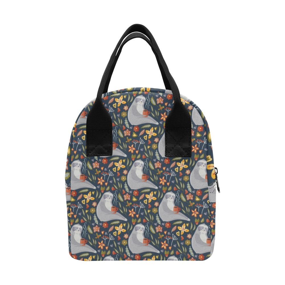 Sloth Print Design LKS303 Insulated Lunch Bag