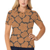 Cracker Pattern Print Design 01 Women's Polo Shirt