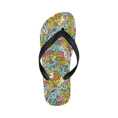 Hippie Print Design LKS301 Flip Flops