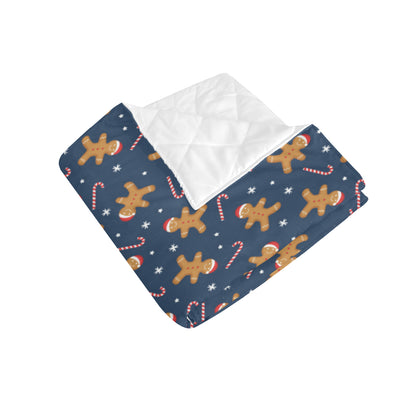 Gingerbread Pattern Print Design 01 Premium Quilt