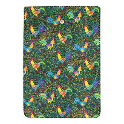 Rooster Pattern Print Design A01 Women's Trifold Wallet