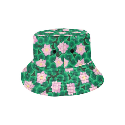 Water Lily Print Design LKS303 Unisex Bucket Hat