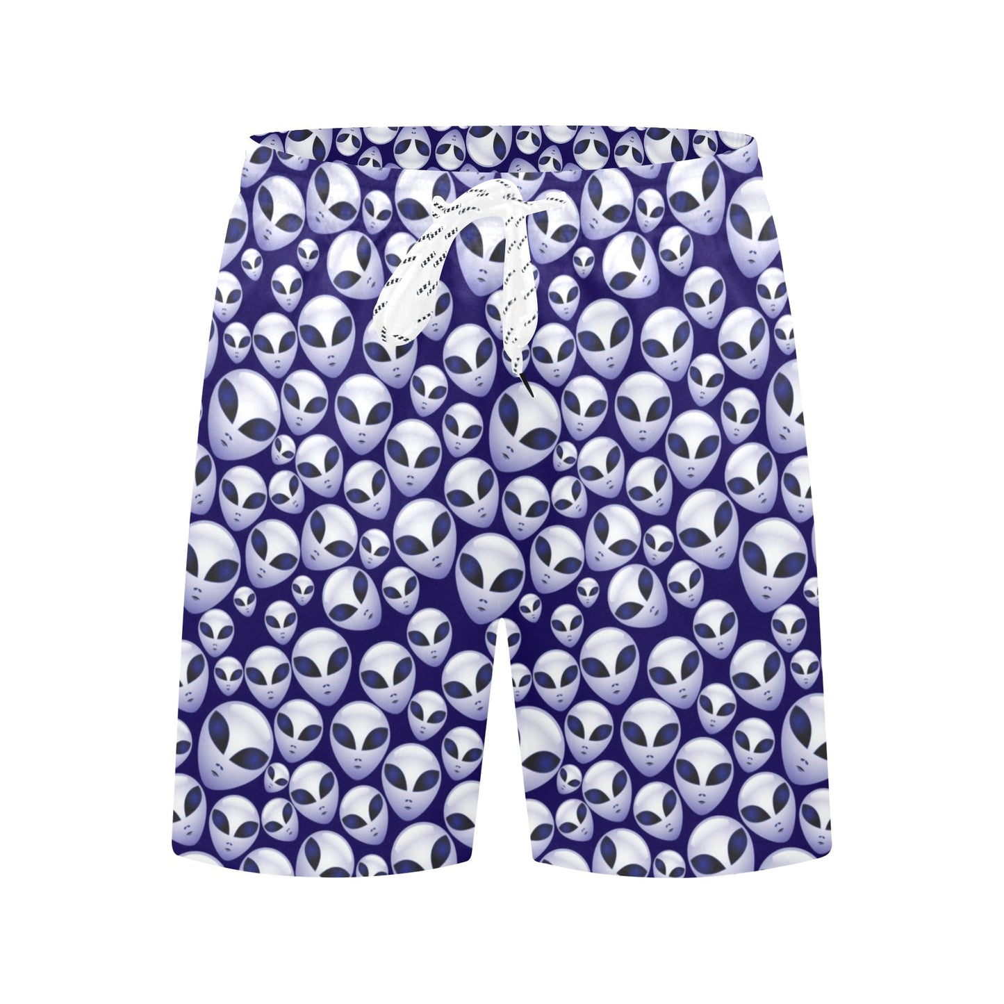 Alien Head Extraterrestrial Men's Swim Trunks Beach Shorts