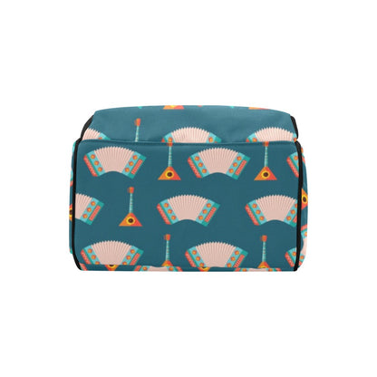 Accordion Print Design LKS402 Diaper Bag Backpack