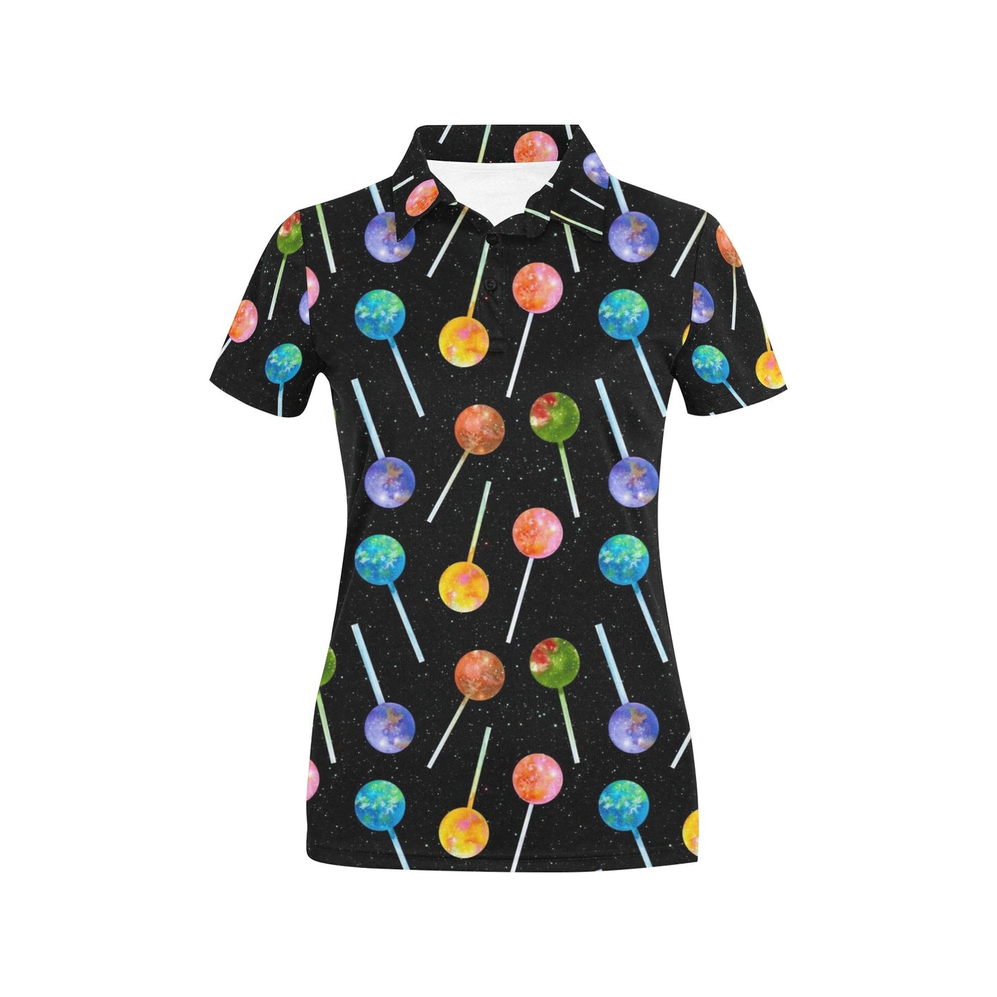 Lollipop Pattern Print Design LL04 Women's Polo Shirt