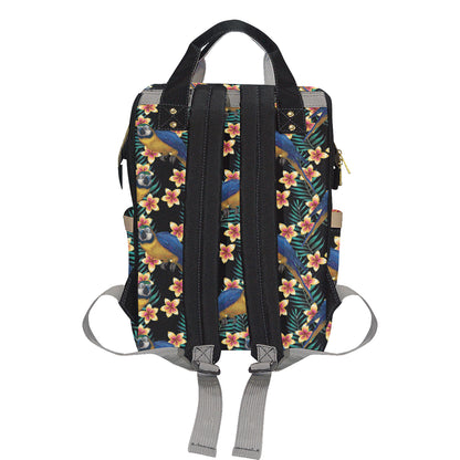 Macaw Pattern Print Design 01 Diaper Bag Backpack