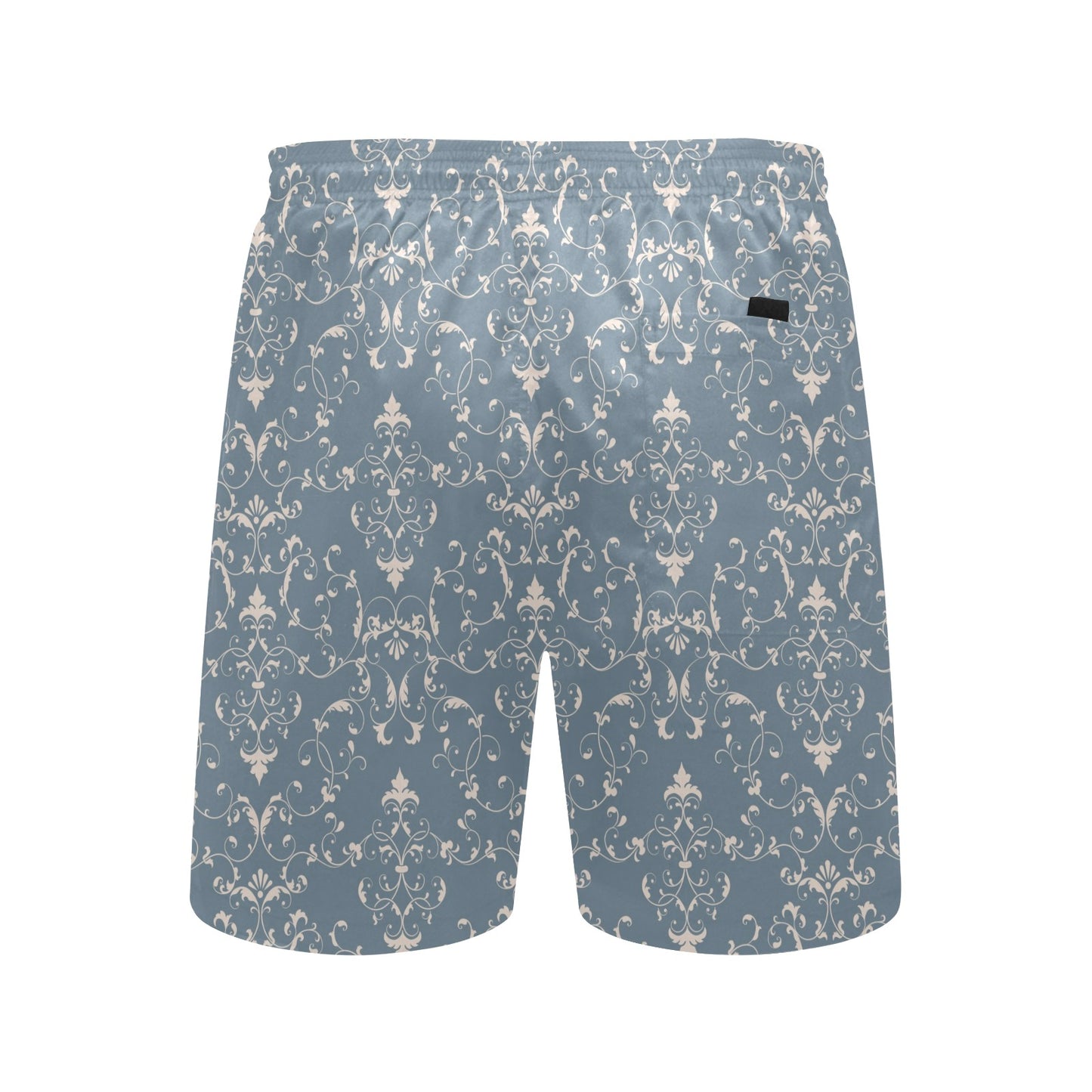 Damask Elegant Teal Print Pattern Men's Swim Trunks Beach Shorts