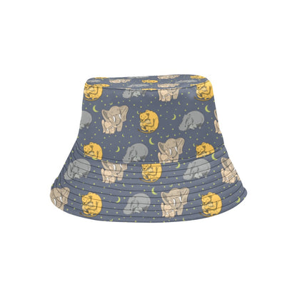 Safari Elephant Lion Print Design LKS303 Unisex Bucket Hat