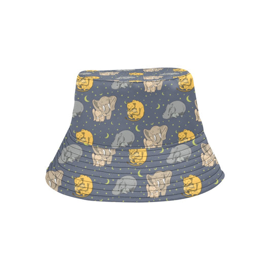 Safari Elephant Lion Print Design LKS303 Unisex Bucket Hat