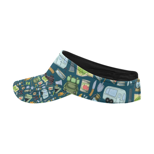 Camping Pattern Print Design 02 Unisex Sun Visor