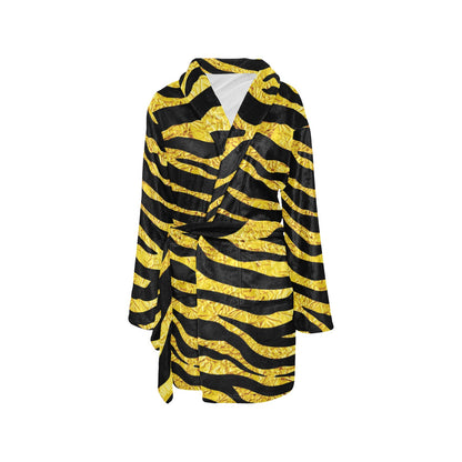 zebra Gold Women's Fleece Robe