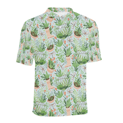 Gardening Pattern Print Design G04 Men Polo Shirt