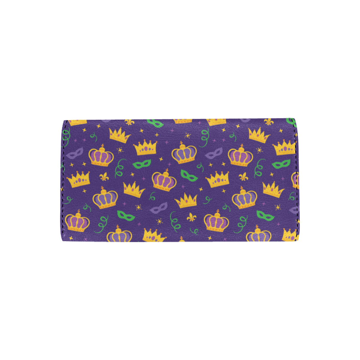 Mardi Gras Pattern Print Design 03 Women's Trifold Wallet