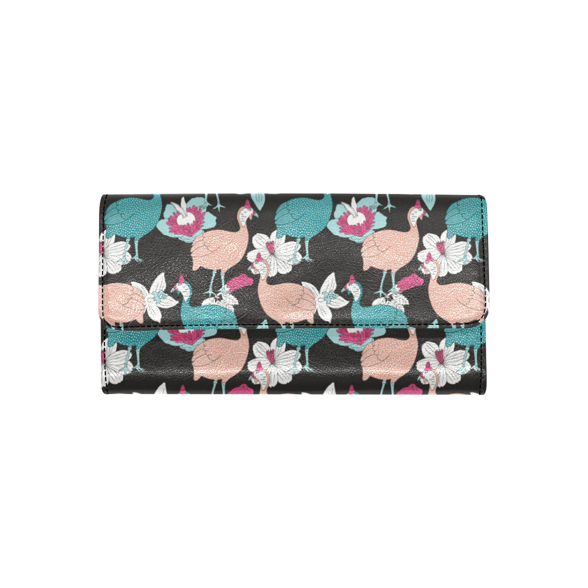 Guinea Fowl Pattern Print Design 03 Women's Trifold Wallet