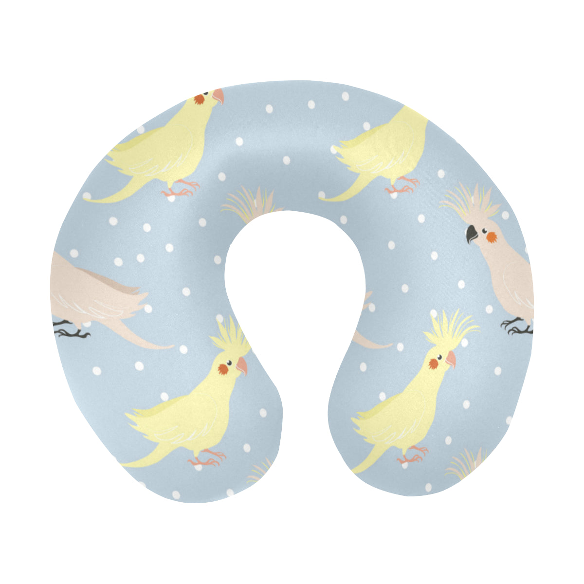 Cockatiel Pattern Print Design 03 U-Shaped Travel Neck Pillow