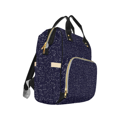 Zodiac Pattern Design Print Diaper Bag Backpack
