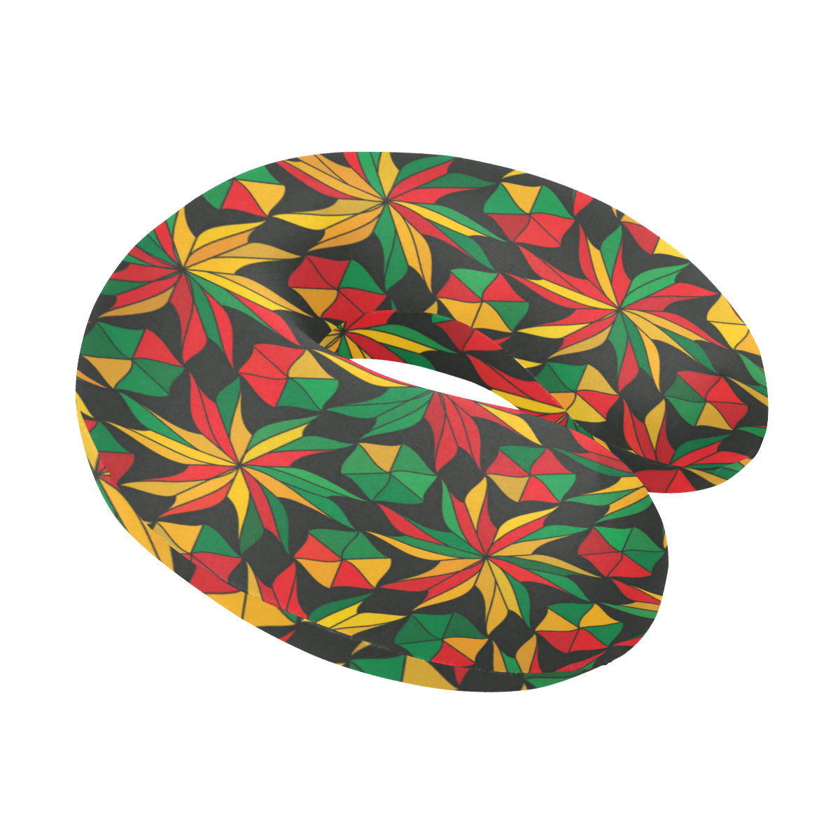 Rastafarian Pattern Print Design A03 U-Shaped Travel Neck Pillow