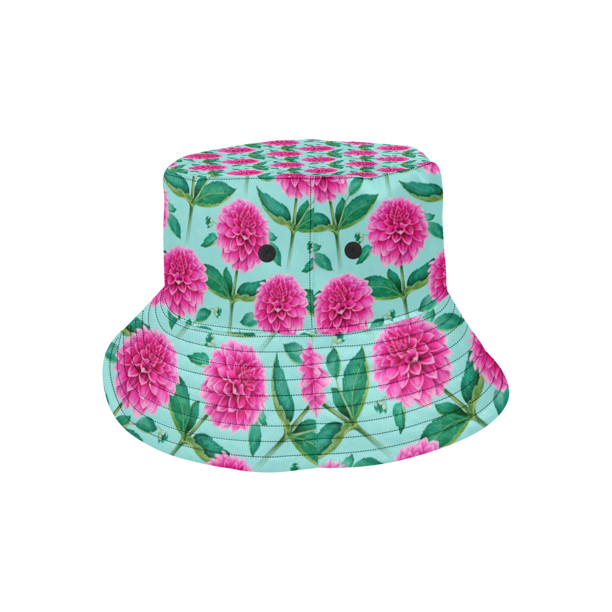Dahlia Pattern Print Design DH08 Unisex Bucket Hat