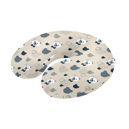 Bear Pattern Print Design 05 U-Shaped Travel Neck Pillow