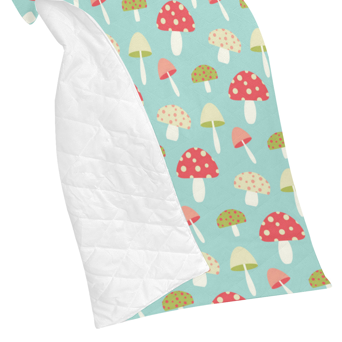 Mushroom Pattern Print Design A01 Premium Quilt