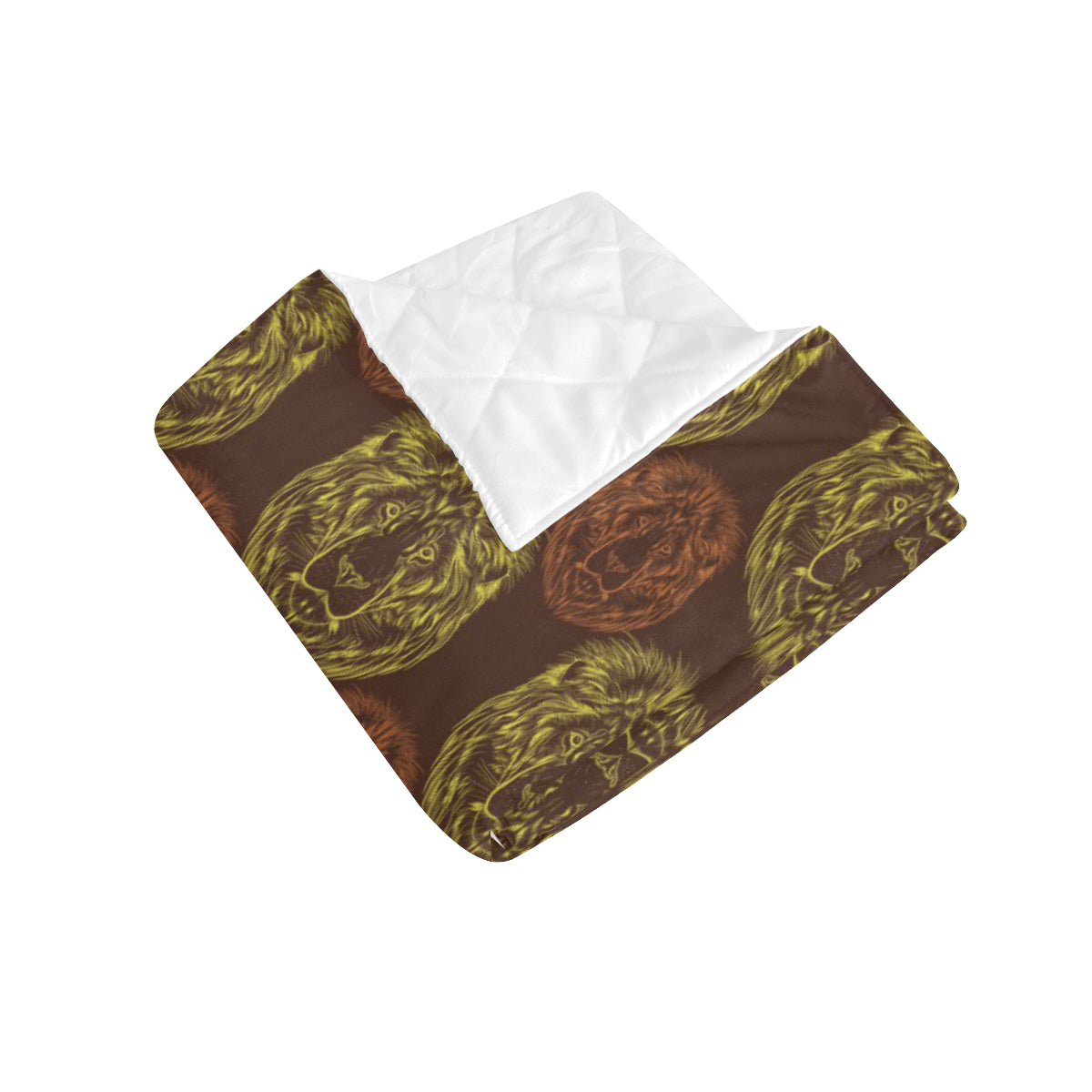 Lion Pattern Print Design 04 Premium Quilt
