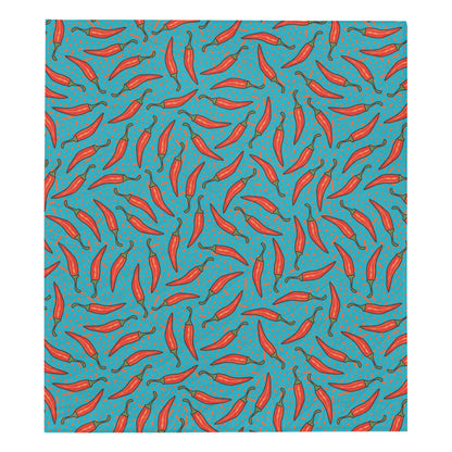 Chilli Pepper Pattern Print Design 05 Premium Quilt