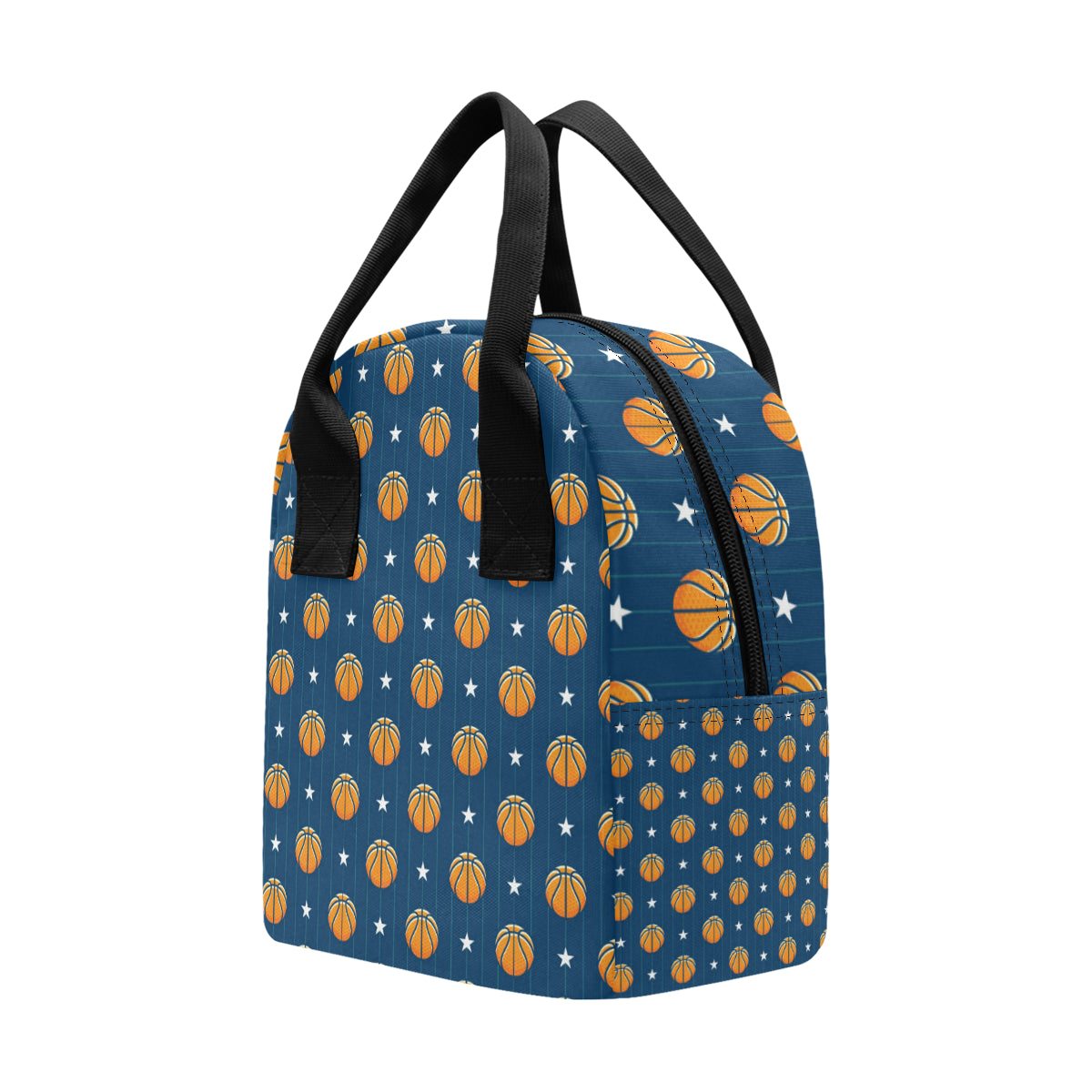 Basketball Star Print Pattern Insulated Lunch Bag