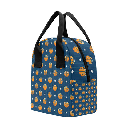 Basketball Star Print Pattern Insulated Lunch Bag