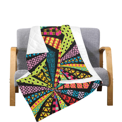 Kaleidoscope Pattern Print Design 05 Premium Quilt