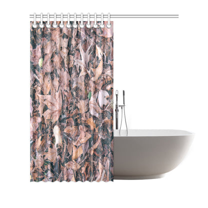 Camouflage Realistic Tree Leaf Print Shower Curtain