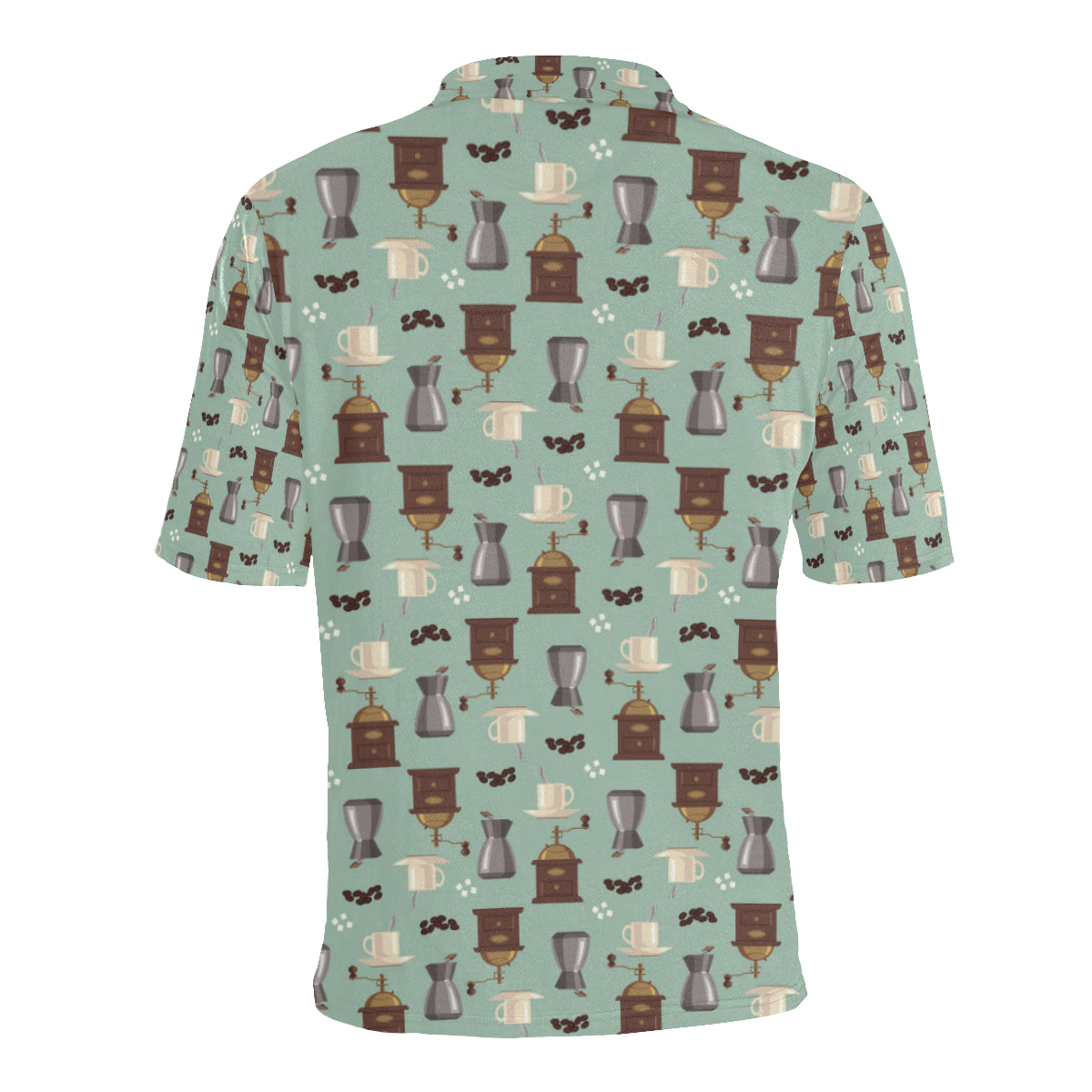 Coffee Pattern Print Design 04 Men Polo Shirt