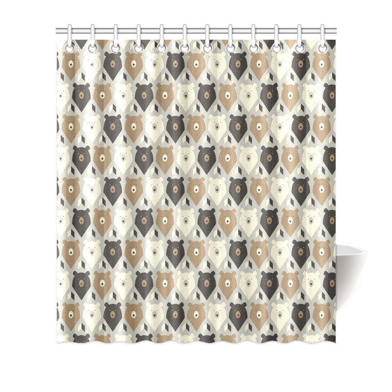 Bear Pattern Print Design 04 Shower Curtain