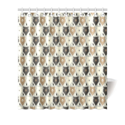 Bear Pattern Print Design 04 Shower Curtain