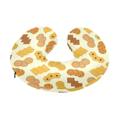 Cookie Pattern Print Design 06 U-Shaped Travel Neck Pillow