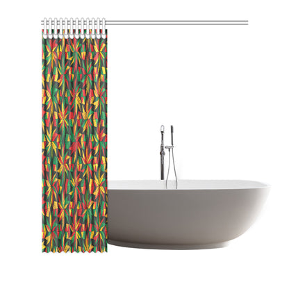 Rastafarian Pattern Print Design A03 Shower Curtain
