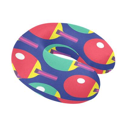 Ping Pong Pattern Print Design A03 U-Shaped Travel Neck Pillow