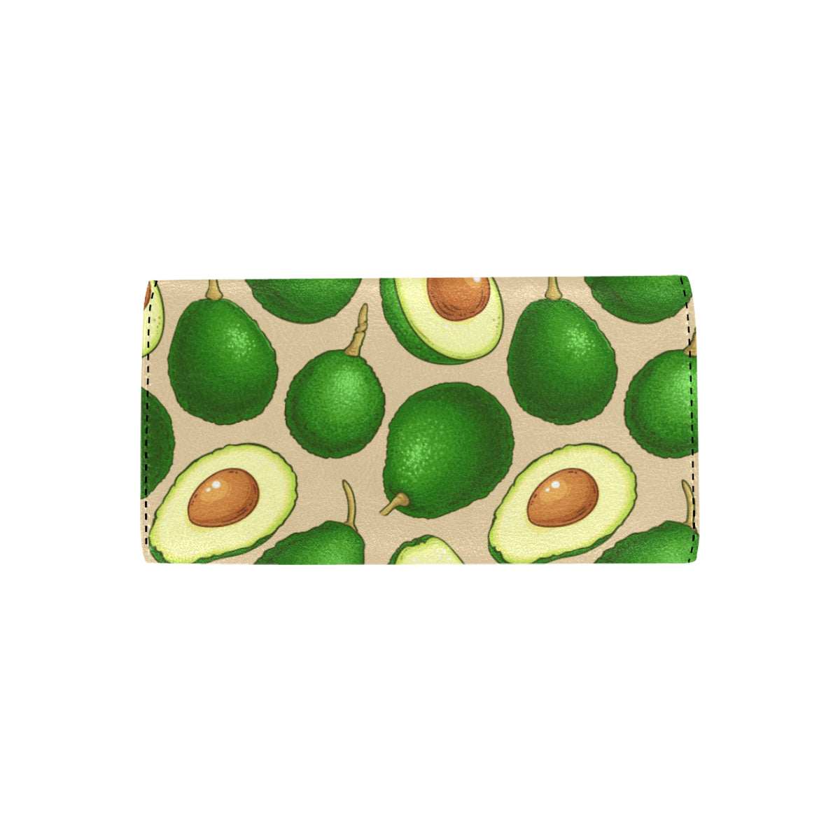 Avocado Pattern Print Design AC010 Women's Trifold Wallet