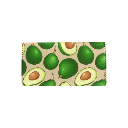 Avocado Pattern Print Design AC010 Women's Trifold Wallet