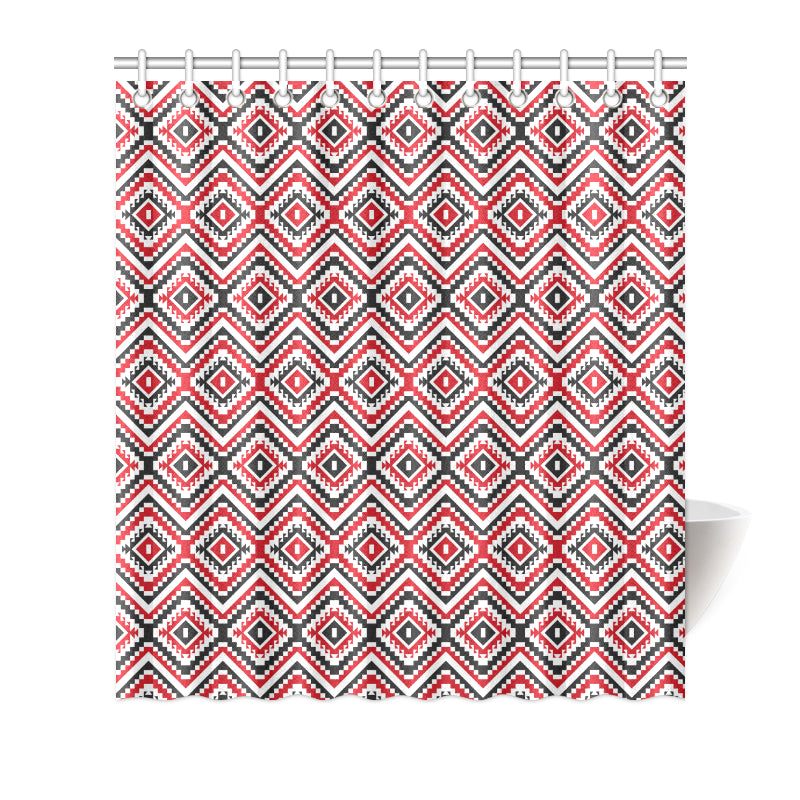 Native American Themed Tribal Print Shower Curtain