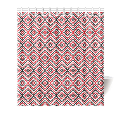Native American Themed Tribal Print Shower Curtain
