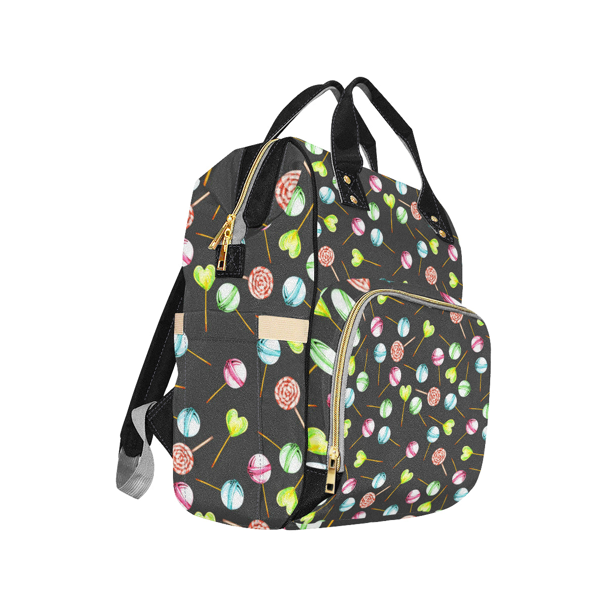 Lollipop Pattern Print Design LL02 Diaper Bag Backpack