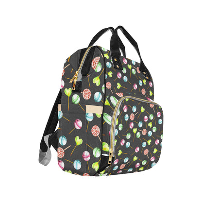 Lollipop Pattern Print Design LL02 Diaper Bag Backpack