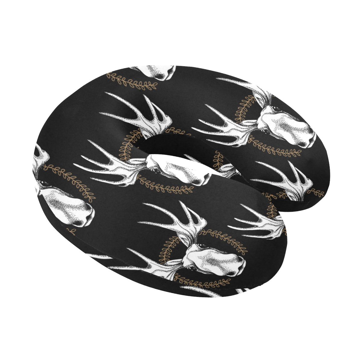 Moose Pattern Print Design 02 U-Shaped Travel Neck Pillow